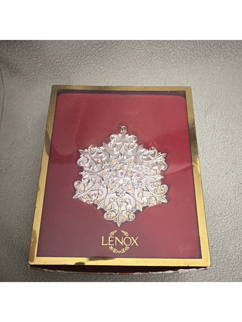 Lenox 2004 Snow Majesty Snowflake Silverplate Hanging Christmas Ornament 6301873